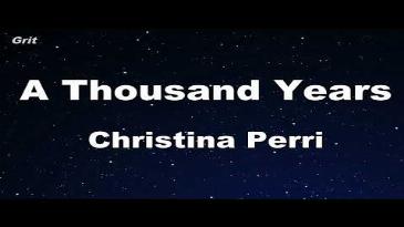 Karaoke A thousand years  Christina Perri