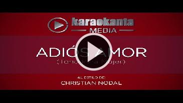 Karaoke Adiós amor Christian Nodal