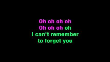 Karaoke Can't remember to forget you Shakira