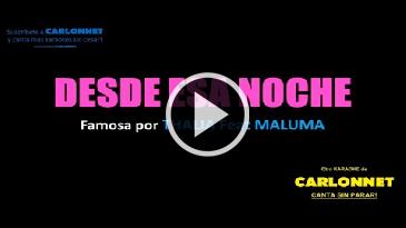 Karaoke Desde esa noche - Maluma