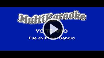 Karaoke Yo te amo - Sandro